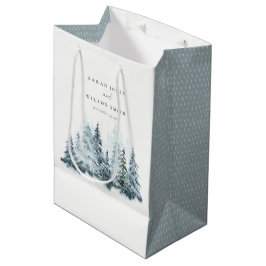 Elegante Hochzeit im Winterwald Pine Mittlere Geschenktüte