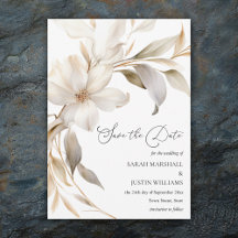 Elegante Hochzeit in Beige und Weiß
