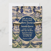 Elegante Hochzeit in Blau und Weiß der Chinoiserie