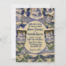 Elegante Hochzeit in Blau und Weiß der Chinoiserie