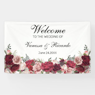 Elegante Hochzeit in Burgund Blush Banner