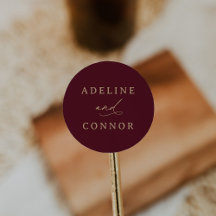 Elegante Hochzeit in Burgund und Gold Calligrafy