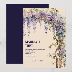 Elegante Hochzeit in der Region Wisteria Canopy Einladung