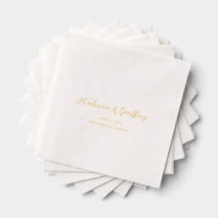 Elegante Hochzeit in fettem Schriftschnitt Servietten Mit Folie