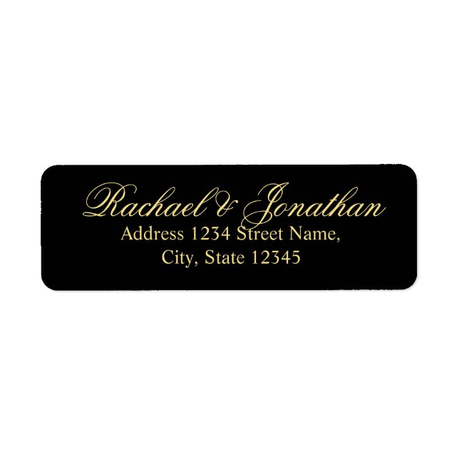 Elegante Hochzeit in Gold und Schwarz (Vorne)