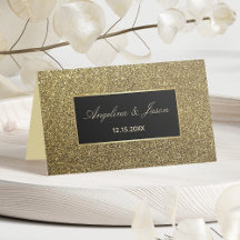Elegante Hochzeit in Gold und Schwarz