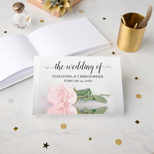 Elegante Hochzeit in Rosa Rosa mit einem langen St Gästebuch