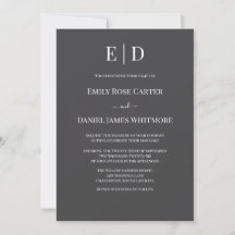 Elegante Hochzeit in Schwarz und Weiß  Moderne Mon