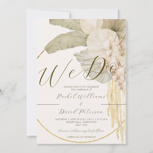 Elegante Hochzeit in Urlaubsort Invitation Suite U Einladung (Vorderseite)