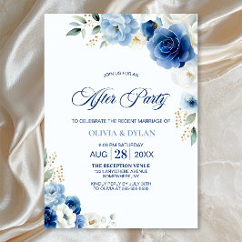 Elegante Hochzeit mit Blumen nach dem Party Einladung