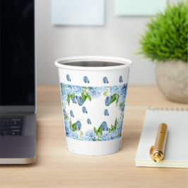 Elegante Hochzeit mit Blumen Pappbecher