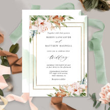 Elegante Hochzeit mit Blumen und grünem Wasser