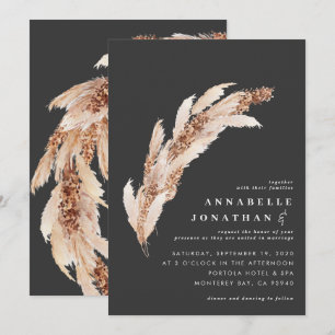 Elegante Hochzeit mit braunem Pampasgras