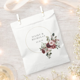 Elegante Hochzeit mit Burgund und Blush Geschenktütchen