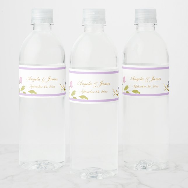 Elegante Hochzeit mit dem Lavender Gold (Flaschen)