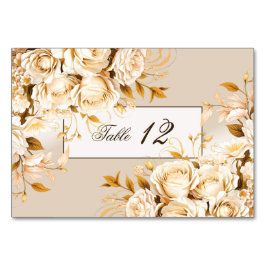 Elegante Hochzeit mit Elfenbein Tischnummer