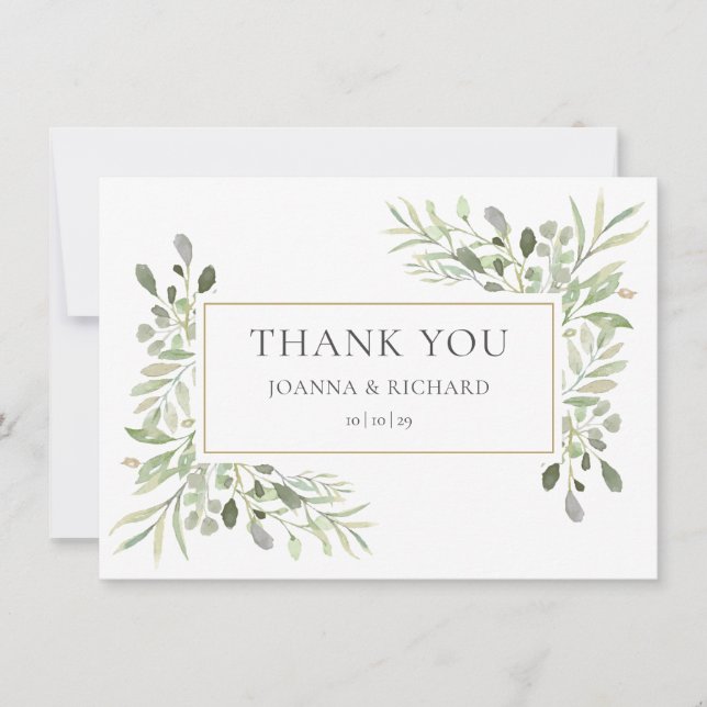 Elegante Hochzeit mit geometrischen Formen Dankeskarte (Vorderseite)