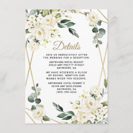 Elegante Hochzeit mit goldenem geometrischem Blume Begleitkarte