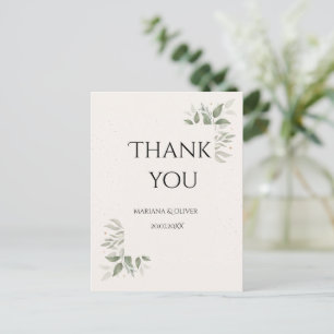 Elegante Hochzeit mit leichter floraler Note Postkarte