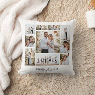 Elegante Hochzeit mit minimalem Foto Kissen