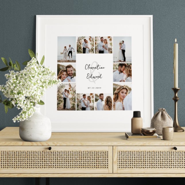 Elegante Hochzeit mit minimalem Foto Poster (Von Creator hochgeladen)