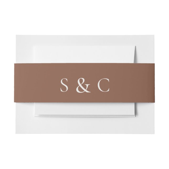 Elegante Hochzeit Mit Monogramm Einladungsbanderole (Vorderseite Beispiel)