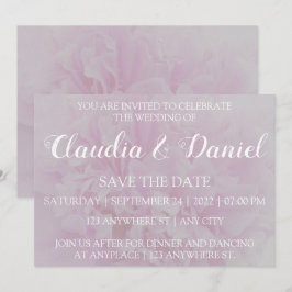Elegante Hochzeit mit rosafarbenem Pink Einladung