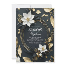 Elegante Hochzeit mit Schwarz-weißem und goldenem 