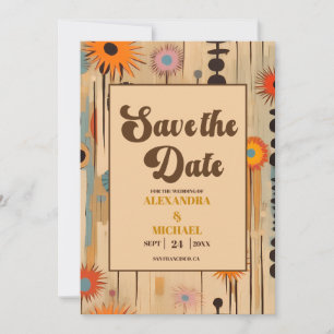 Elegante Hochzeit Mitte Jahrhundert Save The Date