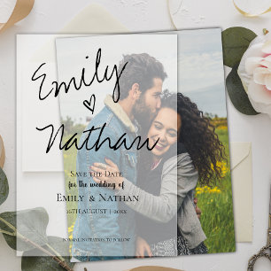 Elegante Hochzeit moderner Script-Herz-Typografie