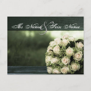 Elegante Hochzeit Postkarte