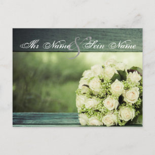 Elegante Hochzeit Postkarte