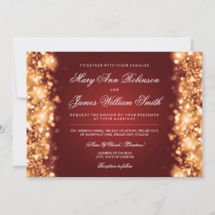 Elegante Hochzeit Save the Date Lights Gold