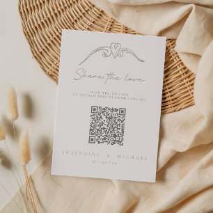 Elegante Hochzeit Share The Love Beilagekarte Einladung