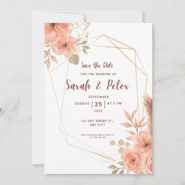 Elegante Hochzeit - Termin merken - Minimalistisch Einladung