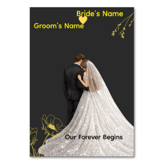 Elegante Hochzeit Tischnummer
