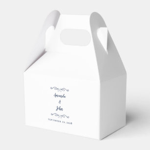 Elegante Hochzeit Vielen Dank Chic Romantic Navy B Geschenkschachtel
