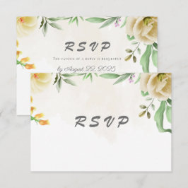 Elegante Hochzeit von Bird Floral RSVP Karte