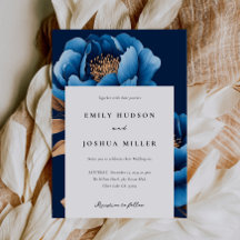 Elegante Hochzeit von Blue Gold Floral