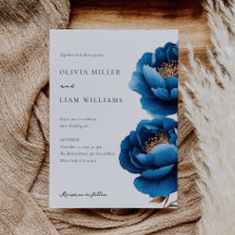 Elegante Hochzeit von Blue Gold Floral