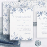 Elegante Hochzeit von Blue Vintag Floral Einladung<br><div class="desc">Elegante Hochzeit von Blue Vintag Floral</div>