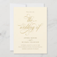 Elegante Hochzeit von Cream und Gold Luxury