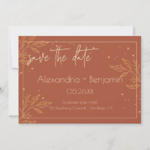 Elegante Hochzeit von Earthy Brown & Gold Floral