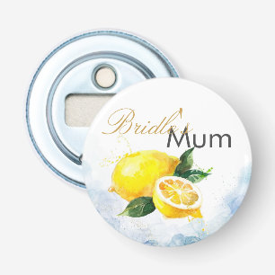 Elegante Hochzeit von Lemon Yellow & Blue Watercol Flaschenöffner