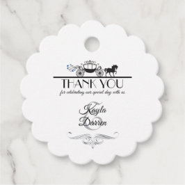 Elegante Hochzeit von Pferden und Buggyen Geschenkanhänger
