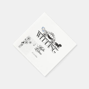 Elegante Hochzeit von Pferden und Buggyen Serviette
