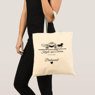 Elegante Hochzeit von Pferden und Buggyen Tragetasche
