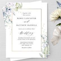 Elegante Hochzeit von Weiß und Blau, Blumen und Gr
