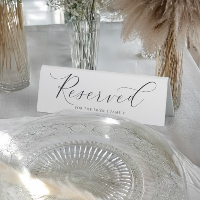 Elegante Hochzeit vorbehalten Tischaufsteller (Elegant reserved signs for weddings - self standing sign for tables.)