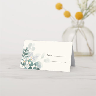 Elegante Hochzeit Wasserfarben Gefundene Platzkart Platzkarte